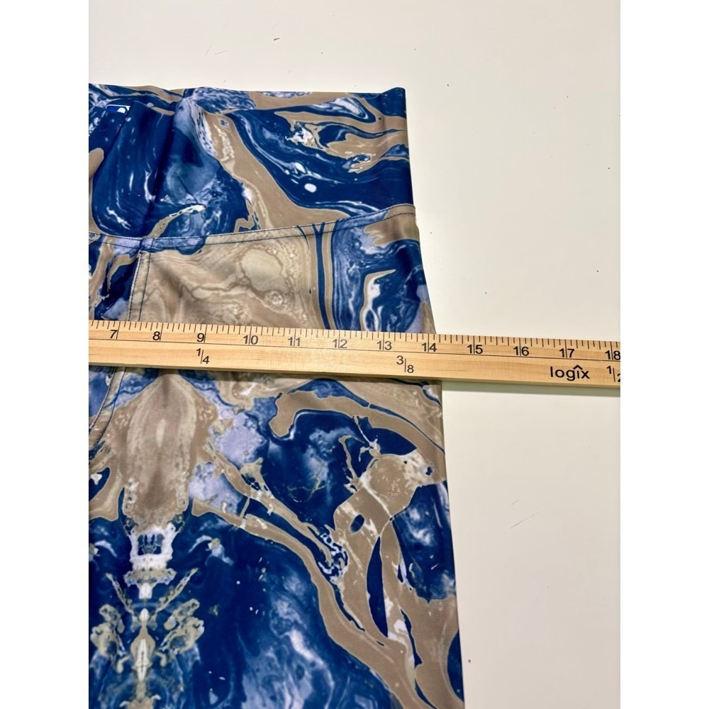 MLB‎ Milwaukee Brewers Marble Swirl Leggings Sz M Baseball Athleisure Comfy Gym - Picture 13 of 14